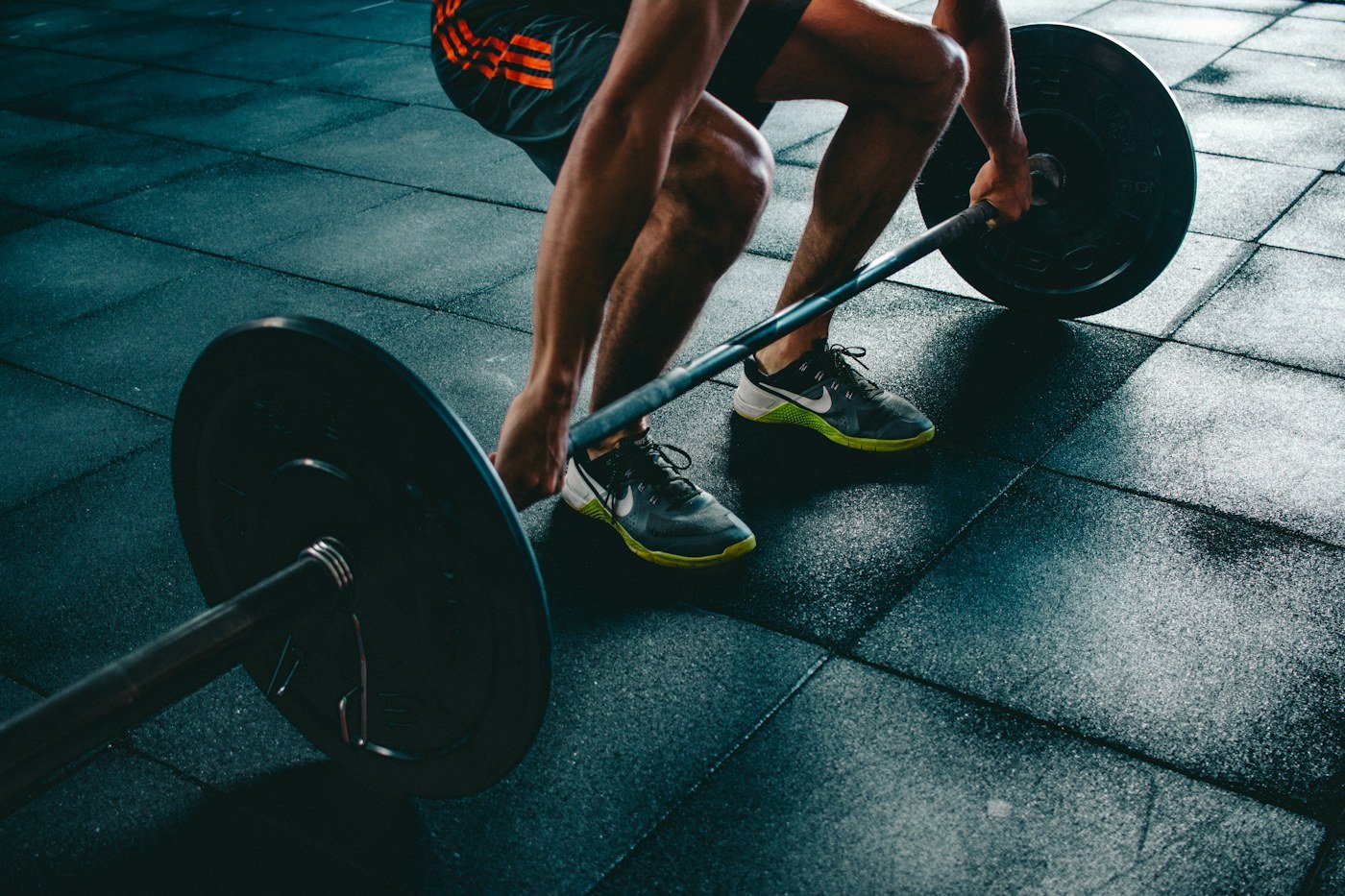 Athlete in a training gym